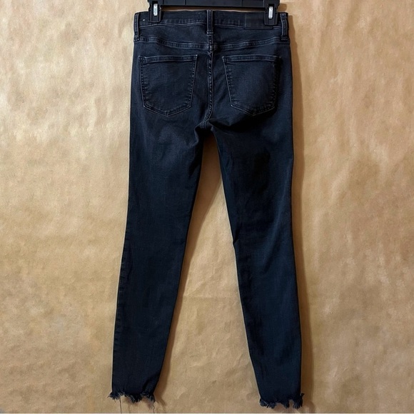 Madewell 9" Mid-Rise Skinny Jeans Berkeley Black: Button-Through Edition Size 26 - Picture 8 of 13